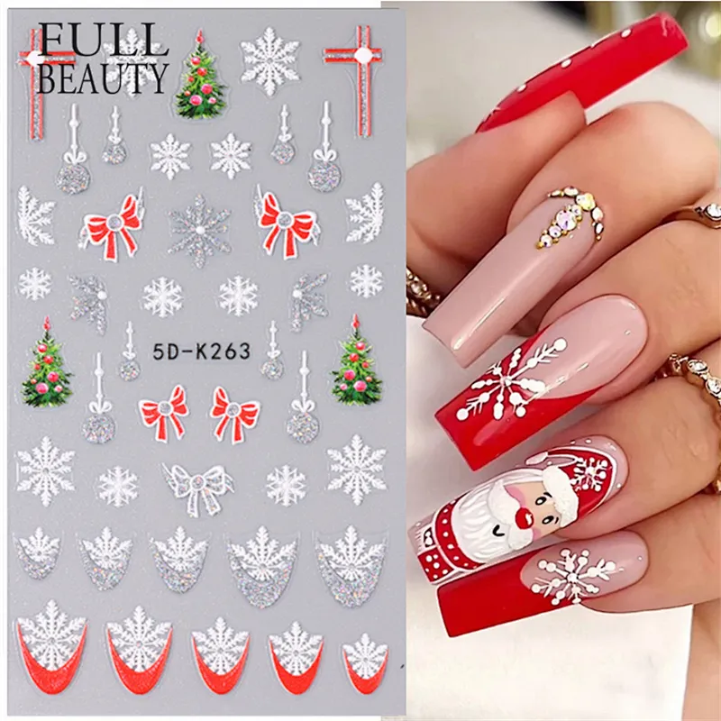 5D Christmas Nail Stickers (5D-K)