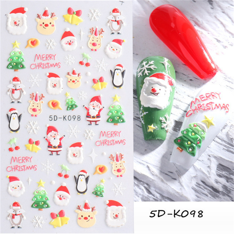 5D Christmas Nail Stickers (5D-K)