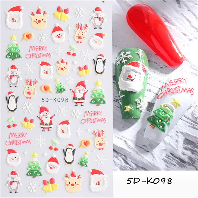 5D Christmas Nail Stickers (5D-K)